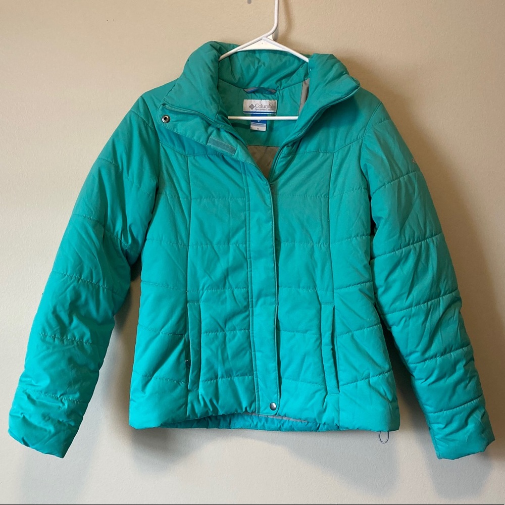 Columbia Teal Puffer Omni Shield Coat Medium